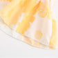 Women Yellow Violet Mini Dress