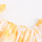 Women Yellow Violet Mini Dress