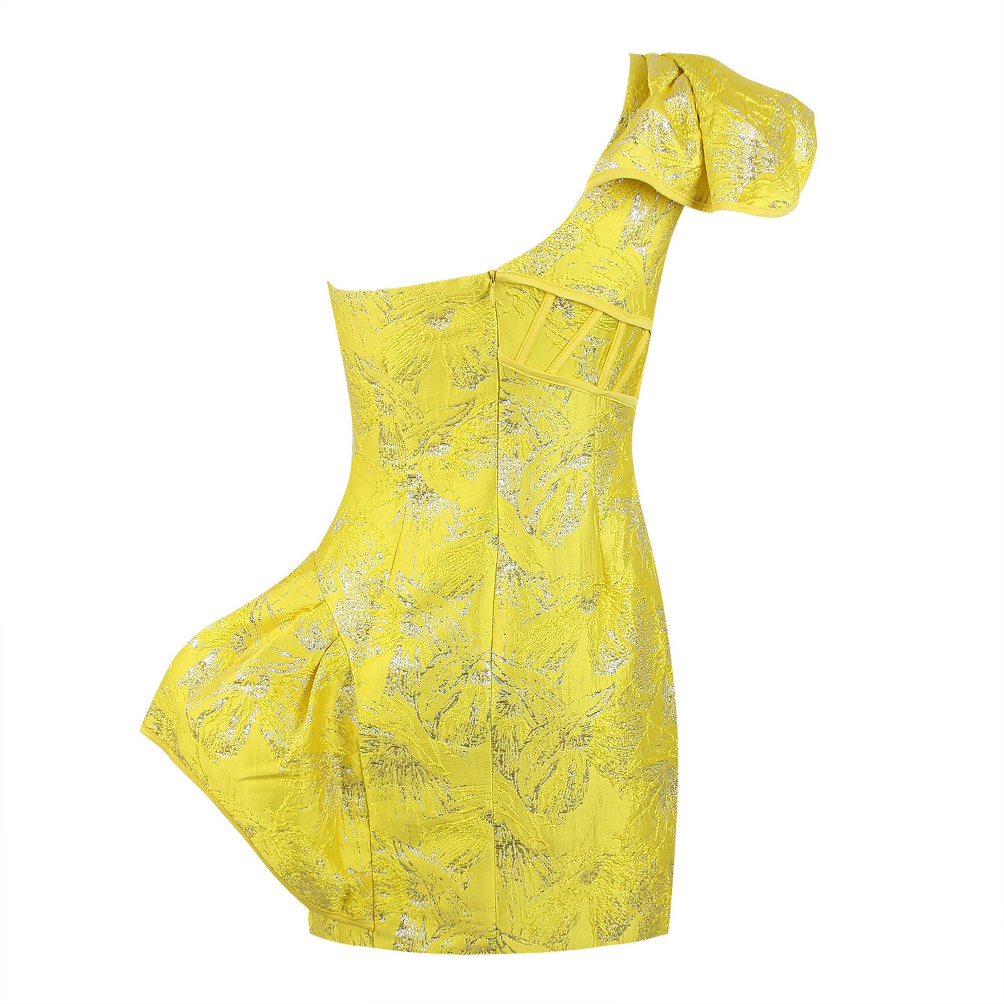 One-shoulder Sexy Women Jacquard Dress