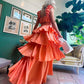 Sexy Top and High Waist Ruffled Layer Skirts Sets