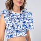 Print Ruffled Sets-Blue