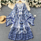 Boho Style Loose Beach Tiered Ruffled Dress