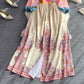 Vintage Print Palace Women Long Sleeve Ladies Party Long Dress