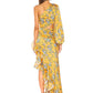 Sexy One Shoulder Asymmetric Print Beach Dress