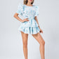 Short Sleeve Natasha Mini Dress Women Ruffled A-line Dress